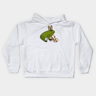 Funny Easter Bunny Ears Frog Kids Hoodie